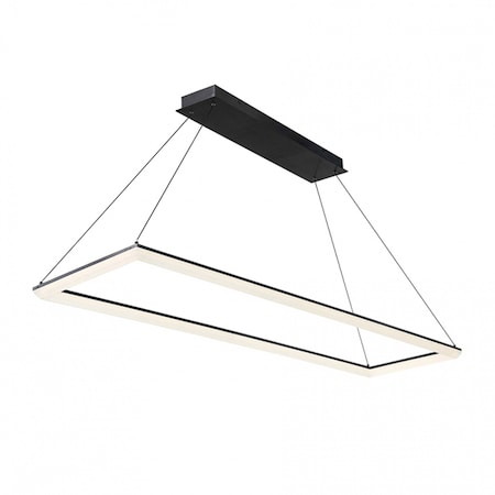 Dweled Frame Rectangular 58in LED Pendant 3000K in Black PD-298
